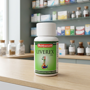 Comprimés d'extrait d'herbes sauvages pressées à froid Liverex en flacon - Qualité alimentaire ayurvédique - Product Image 2