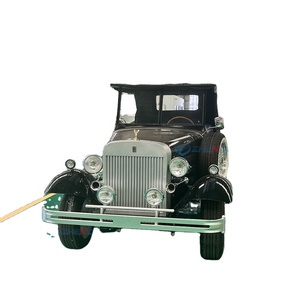 Electric Classic Car Luxury Resort 72v 5 Seats Black Vintage Cars on Sale - Product Image 1