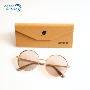 Estuche para gafas de sol de papel Tyvek <span class=keywords><strong>DuPont</strong></span>, caja plegable de gafas de papel Kraft lavable ecológica con logotipo personalizado - Product Image 4