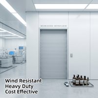 Personnalisation professionnelle de porte à enroulement en acier résistant aux intempéries, à l'isolation thermique et au vent, avec fonctionnement motorisé