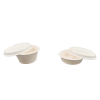 Tasse de Sauce en papier 2oz assiettes et tasses jetables canne à sucre Bagasse tasse d'emballage alimentaire top vendeur 2022