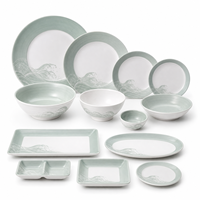 Service de table en mélamine avec vaisselle complète et assiettes en mélamine coordonnées