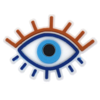 Breloques PVC personnalisées « Evil Eyes » pour sabots, sacs, chaussures, pantoufles et sandales, 2,5-3,5 cm, unisexe – Vente chaude