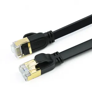 Cable de conexión de red Ethernet, cable plano Ultra delgado RJ45 CAT7, Gigabit SSTP, 10gbps, fabricación 2023