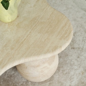Natural Travertine <strong>Side</strong> <strong>Table</strong> Living Room Household Designer Wabi Sabi <strong>Marble</strong> Coffee <strong>Table</strong> Home <strong>Marble</strong> Tea <strong>Table</strong> - Product Image 3