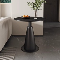 Nordischer Moderner Metall-Schiefer Runder Couchtisch Hotel-Rezeption Luxuriöser Hochwertiger Freizeittisch für Verkaufsbüros und Ausstellungsräume