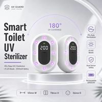 Stérilisateurs de toilettes à batterie rechargeable 2000 mAh avec 8 lampes UVC, design compact, nouvelle version 2026