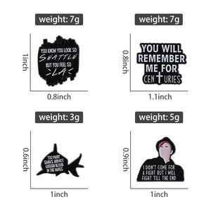 ロックンロールバンドエナメルピンカスタムミュージックソング歌詞引用バッジラペルブローチパンクジュエリーアクセサリーギフト - Product Image 6