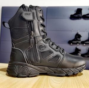 Botas tácticas para hombre TSB602 personalizadas, transpirables, para senderismo, entrenamiento y trabajo, con mangas de malla, botas transpirables hasta el tobillo. - Product Image 5