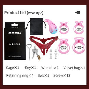 Cage de chasteté masculine en résine Cobra Design, légère et portable, disponible en rose et noir, accessoire BDSM pour adultes 18+ - Product Image 3