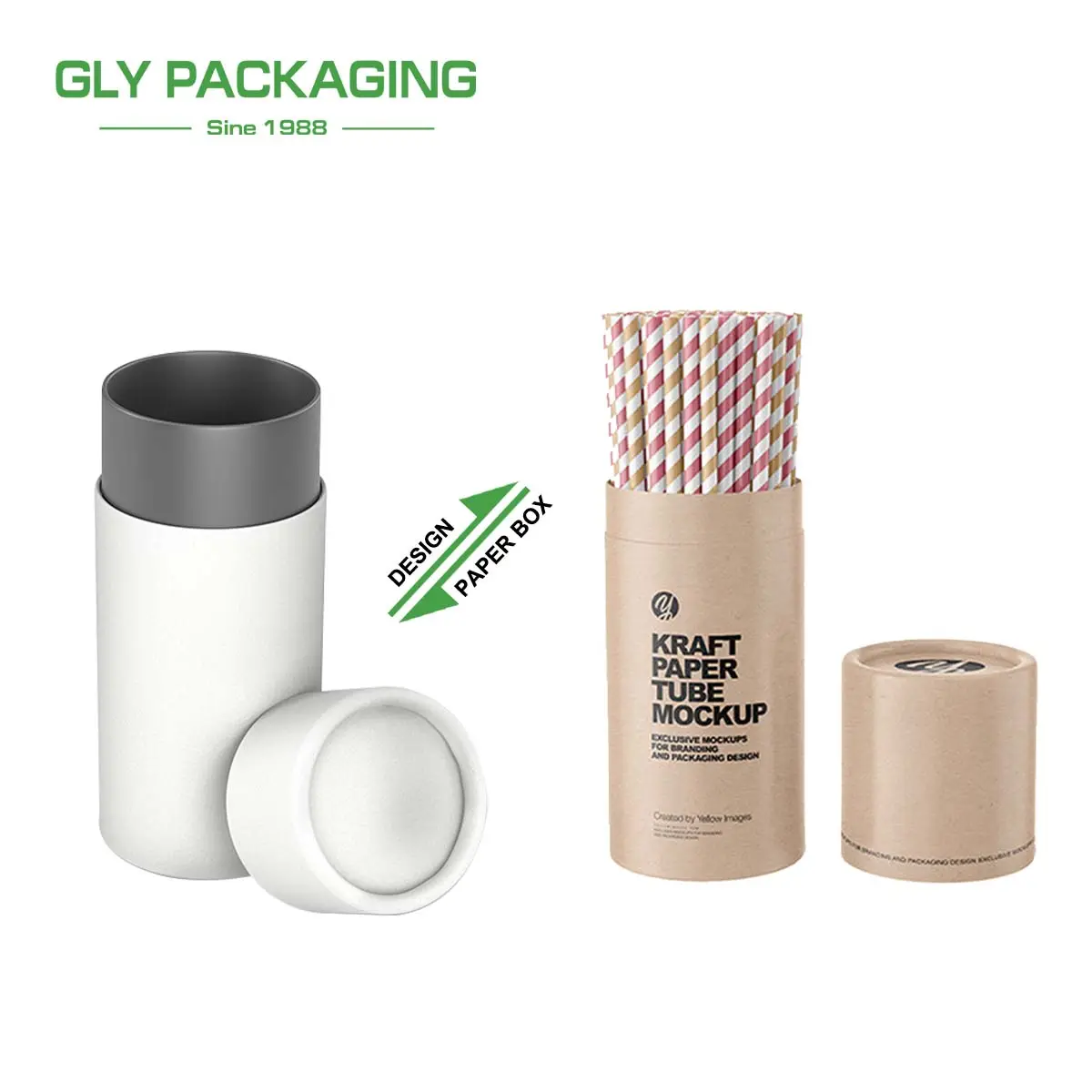 GLY Packaging Hot sale mailing paper tube shipping tube poster packaging cylinder shaped brown kraft tube