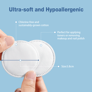 Disques de coton ronds jetables doux pour démaquillant bio et compresses hydratantes - Product Image 4