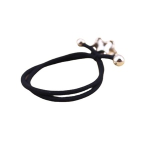 Élastique à cheveux avec décor de fleurs en cristal pour femmes, bandeau décontracté, bande élastique noire, accessoire de coiffure - Product Image 5