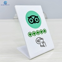 Acrílico PVC NFC de pie para menú de restaurante redes sociales facebook Instagram Whatsapp