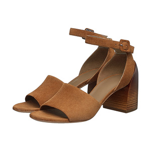Buckle Ankle Strap Ladies Sandalias De Mujer Office Work High Chunky <b>Heel</b> Customized Sandalias Shoes - Product Image 1