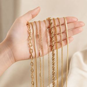 Cadena de Acero Inoxidable al por Mayor, Hipoalergénica, Resistente al Agua, Sin Deslustre, Joyería Chapada en Oro de 18K, Cadenas PVD para Collares - Product Image 6
