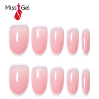 Faux ongles en ABS réutilisables en gros, sur mesure, en acrylique, à presser, avec contour blanc, tailles XS/S/M, pleine taille