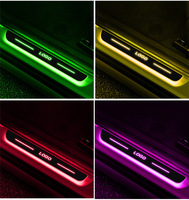 Projecteur LED personnalisable pour seuil de porte de voiture, lumière de bienvenue, logo, lampe laser, alimentation USB, sans câblage