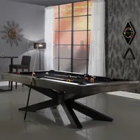 Table de billard classique d'intérieur de qualité supérieure, pleine grandeur, avec plateau en ardoise sculpté, en bois massif, styles anciens personnalisés