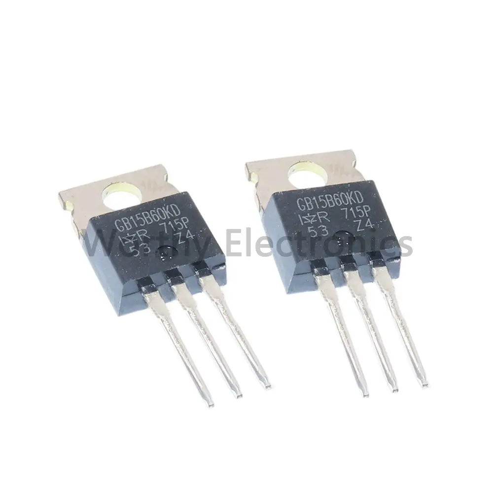 Mới ban đầu mạch tích hợp IC chip IGBT điện 600V 15A gb15b60kd đi-điện 220 irgb15b60kd bộ phận điện tử