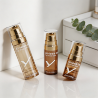 Emballage cosmétique jetable et rechargeable pour soins de la peau, flacon pompe sans air 5ml 10ml 15ml crème lotion