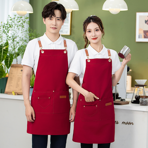 X hình đa mục đích Polyester Tạp dề cho các đầu bếp nghệ sĩ qua có thể điều chỉnh tùy chỉnh logo bền tái sử dụng có sẵn 9 màu sắc Salon - Product Image 3