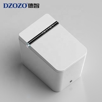 Nouvelle conception de toilettes japonaises avec séchage à air chaud, bidet automatique, toilettes intelligentes monobloc avec télécommande, siphon en P et siège chauffant