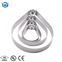 Collier de serrage personnalisé en acier au carbone galvanisé pour support sismique, avec boucle pivotante, en forme de poire, réglable, en pouces