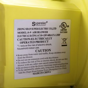 Portable Electric Air Blower <b>Fan</b> 950W 220V for Indoor Outdoor Use Yellow Blawnic Brand Inflatable Bounce Castle <b>Water</b> Slide Pump - Product Image 6
