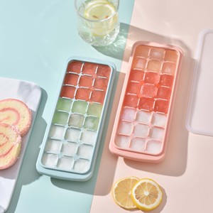 Custom 24 Grids Eco-friendly Silicone Ice Cube Mold & Complementary Food <b>Box</b> Cover Food Safe Freezer Safe for Ice Cream Makers - Product Image 1
