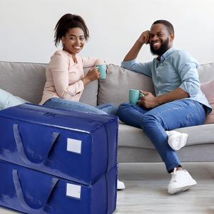 Large Waterproof Eco-Friendly Moving Storage <b>Bag</b> Heavy Duty Woven Square Duffle <b>Bag</b> for Bathroom Clothes Bedding Storage PP - Product Image 4
