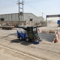 Nouvelle balayeuse autotractée industrielle diesel Haide pour sols secs et humides, avec réservoir d'eau de 150 L et trémie de 42 gallons, pour grandes surfaces