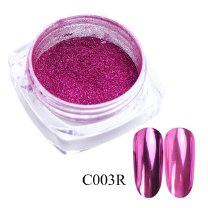 Red <span class=keywords><strong>Chrome</strong></span> Nail Powder Y2K kim loại hiệu ứng gương sắc tố tốt cọ xát móng tay long lanh mảnh bụi trang trí Giáng sinh Làm Móng Tay - Product Image 4