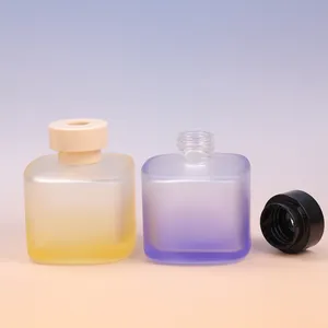 In Bulk Square Aromatherapy Bottles 6oz 180ml Air Freshener Diffuser Bottle For Oils perfume homecare glass container