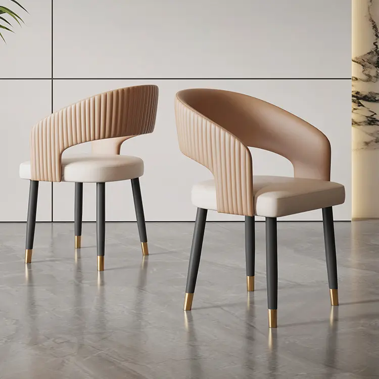 Muebles de comedor Silla de cuero hogar sedie da Pranzo moderno brazo Silla de comedor sillas de comedor terciopelo cadeiras de jantar