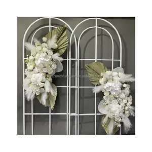 Centros de mesa para decoración de boda, suministros de flores artificiales florales, con arco blanco