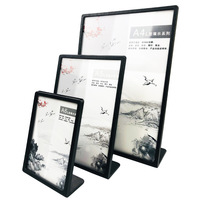 Fabrication A4 acrylique porte-affiche comptoir bureau panneau d'affichage Table Place tente carte Menu support plastique insérer carte Menu Carton