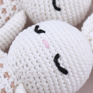 Poupée <span class=keywords><strong>en</strong></span> <span class=keywords><strong>laine</strong></span> au crochet faite à la <span class=keywords><strong>main</strong></span>, animal <span class=keywords><strong>en</strong></span> peluche, jouet pour bébé, poupée de sommeil pour bébé - Product Image 6