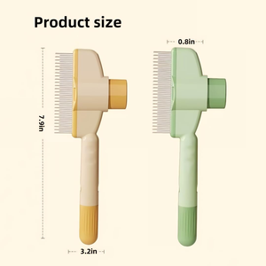 Self-Cleaning <b>Pet</b> Grooming <b>Brush</b> - Stainless Steel Detangling Comb for Dogs & Cats with Anti-Slip Handle - Product Image 5