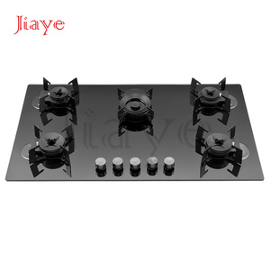 Venta al por mayor caliente-Venta de 5 quemadores de vidrio templado plegable encimera de gas Flip quemador incorporado estufa de gas de vidrio encimera de gas - Product Image 3