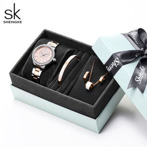 Ensemble de bijoux SK Watch, collier, bracelet et boucles d'oreilles en cristal et perles de luxe pour femmes, cadeaux d'anniversaire, cadeaux de <span class=keywords><strong>magasin</strong></span> physique - Product Image 1