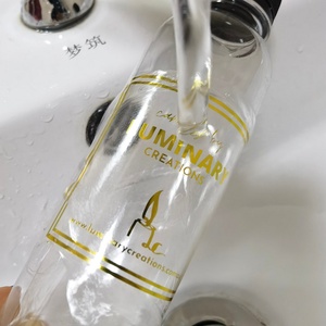 สติกเกอร์โลโก้กันน้ำแบบใสสำหรับติดขวดน้ำหอมแก้ว ขวดเทียนหอม  แบบโลหะ - Product Image 5