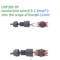 Connecteur de câble étanche CNP293X 3-5 broches IP68, type droit, nouveau, étanchéité électrique, montage sur panneau pour éclairage extérieur