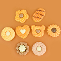 Biscotto al cioccolato in resina flatbak cabochon per casa delle bambole cucina cibo modello forcina scrapbooking decorazione cassa del telefono