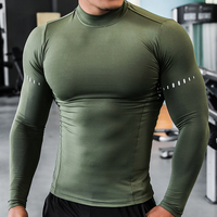Nouveau T-shirt de sport athlétique pour homme, sous-vêtement de compression à séchage rapide pour la course et la gym