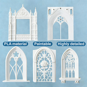 Ventana en <span class=keywords><strong>Miniatura</strong></span> para Casa de Muñecas, Escena Arquitectónica 3D, Modelo de Ventana de Estilo Gótico - Product Image 2