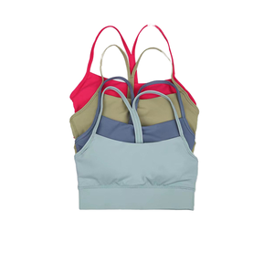 (En stock) Débardeur respirant à maintien élevé en forme <span class=keywords><strong>de</strong></span> Y pour femmes, coussinets <span class=keywords><strong>de</strong></span> poitrine, bretelles croisées, <span class=keywords><strong>sous</strong></span>-vêtements fins sexy, haut <span class=keywords><strong>de</strong></span> yoga fitness - Product Image 1