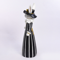 Sculpture de lapin en fibre de verre élégante de grande taille de style moderne Décoration de Pâques pour la statue de lapin Cadeau de fête des enfants