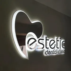 Custom 3d letter sign backlit led channel letter LUXE acrylic letters for advertising led logo sign