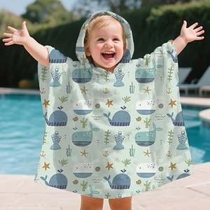 Serviette <span class=keywords><strong>de</strong></span> plage à capuche personnalisée pour filles et garçons, poncho <span class=keywords><strong>de</strong></span> <span class=keywords><strong>bain</strong></span> pour enfants, serviette à capuche pour enfants - Product Image 3